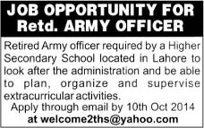 U n jobs for retired army officers